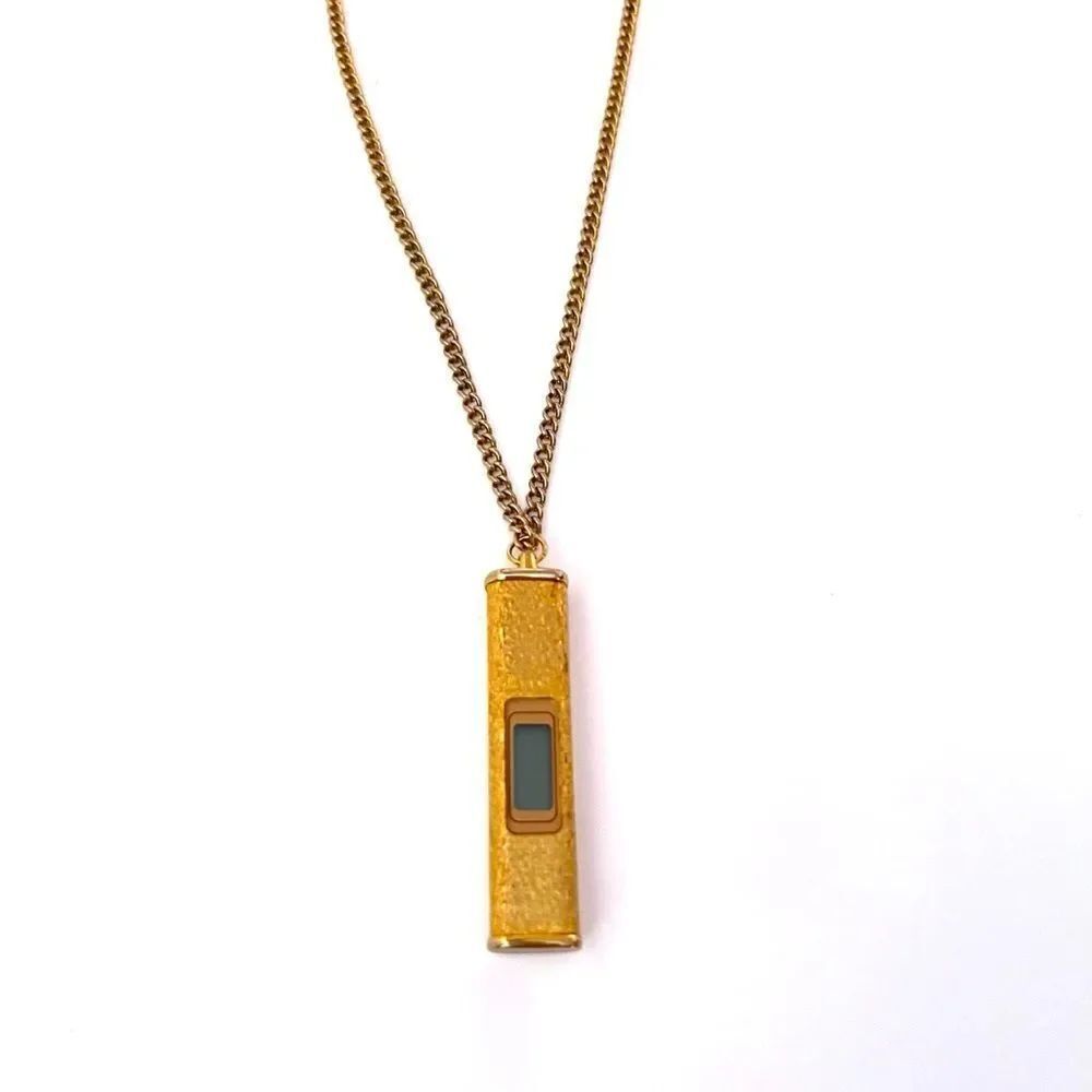 Vintage Gold Digital Watch Necklace Pendant